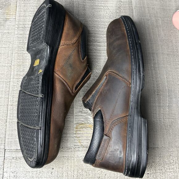 CAT Caterpillar Men’s Conclude Ergo Steel Toe Shoes SD Leather Brown Size 11 main image 5